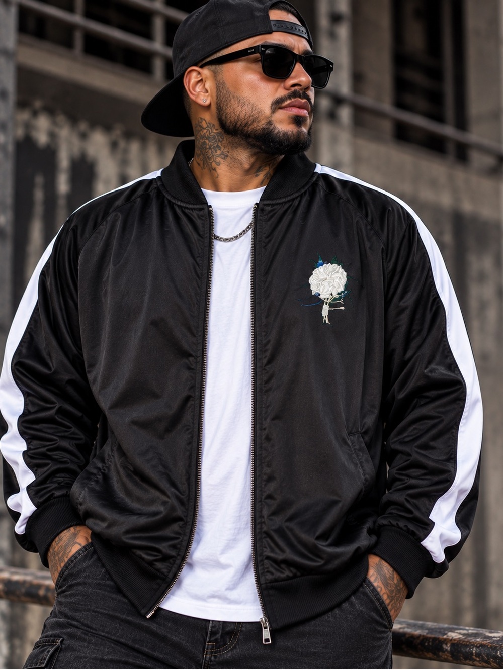 Black Scale BLVCK SCVLE Rare Floral Embroidered Track Jacket Archive Streetwear